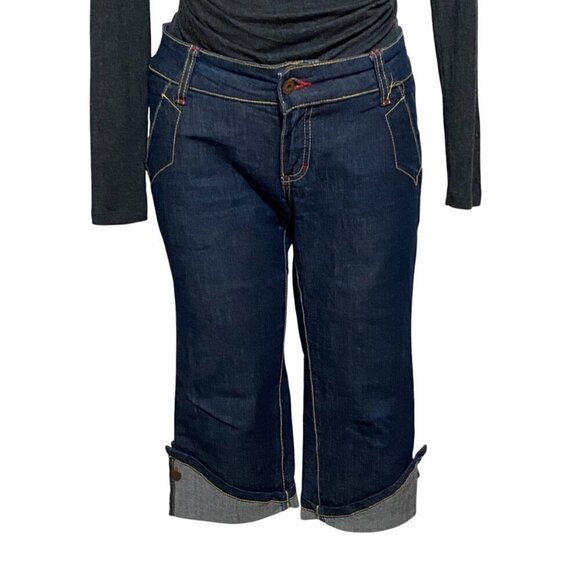 RANK Denim Jean Capri Peddle Pushers Size 11 - Picture 1 of 7